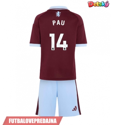 Lacne Dětský Futbalové dres Aston Villa Pau Torres #14 2026-27 Krátky Rukáv - Domáci (+ trenírky)